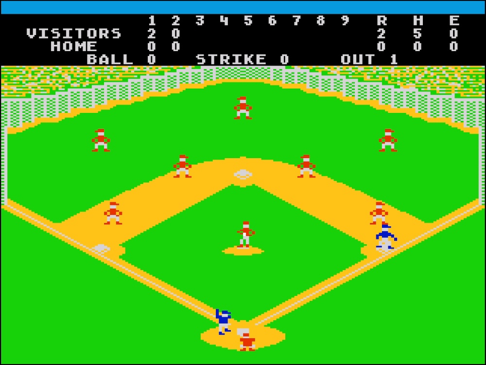 Gameplay of Realsports Baseball for Atari 5200